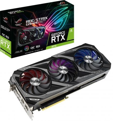 Видеокарта ASUS (ROG-STRIX-RTX3070-O8G-GAMING) GeForce RTX 3070 8GB ROG STRIX GAMING OC