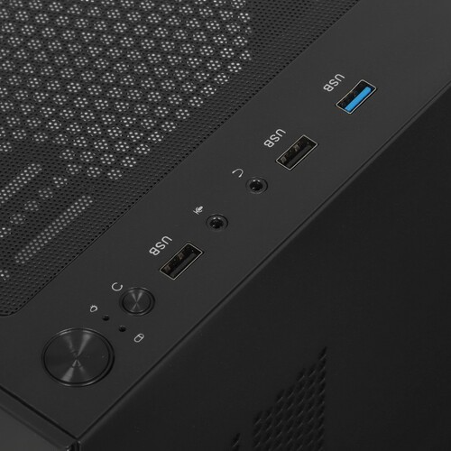 Компьютерный корпус Powercase VISION Micro M TG Black (CVMMB-L0)