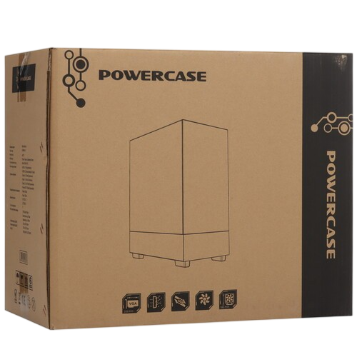 Компьютерный корпус Powercase VISION Micro M TG Black (CVMMB-L0)