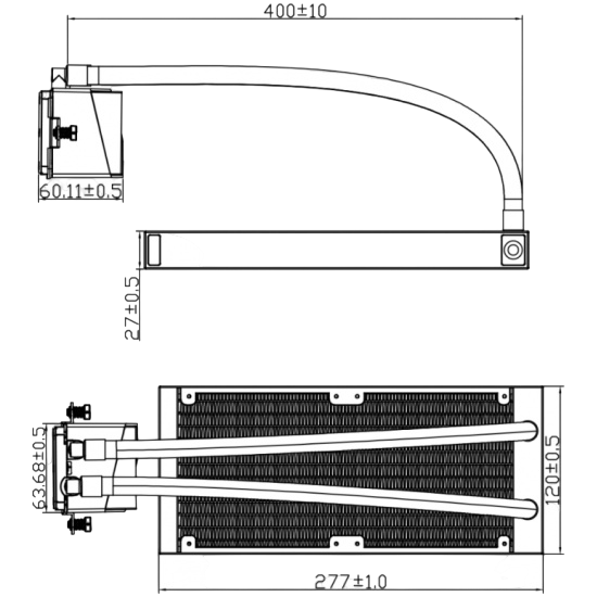 Система жидкостного охлаждения для процессора Thermalright Frozen Infinity 240 ARGB Black (TRFI240B)