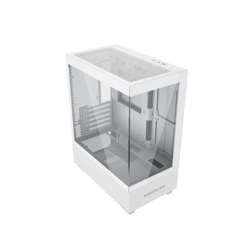 Компьютерный корпус Powercase VISION Micro M TG White CVMMW-L0