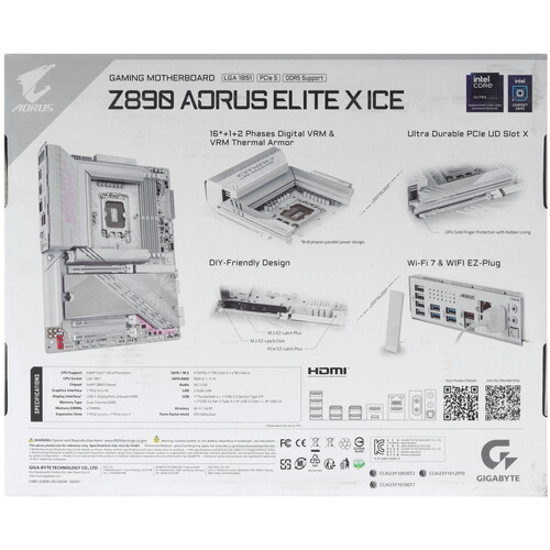 Материнская плата Gigabyte Z890 AORUS ELITE X ICE