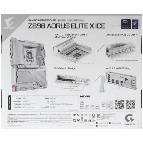 Материнская плата Gigabyte Z890 AORUS ELITE X ICE