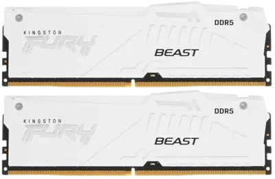 Оперативная память 64 Gb 5600 MHz Kingston FURY Beast AMD RGB White (KF556C36BWEAK2-64)