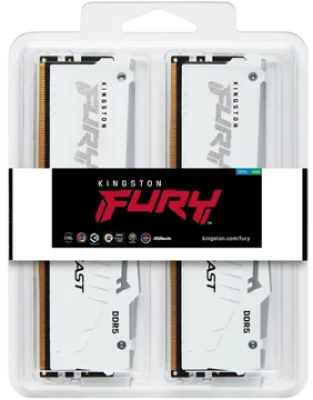 Оперативная память 64 Gb 5600 MHz Kingston FURY Beast AMD RGB White (KF556C36BWEAK2-64)