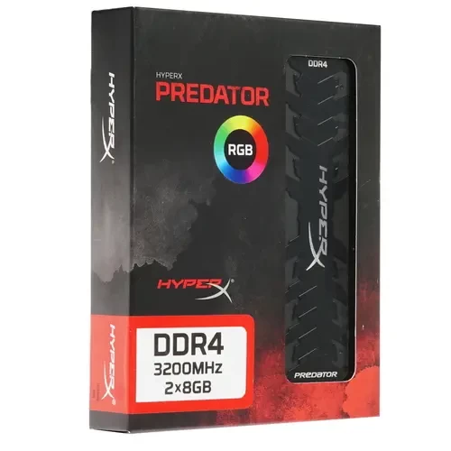 Оперативная память 16 Gb 3200 MHz Kingston HYPERX PREDATOR RGB (HX432C16PB3AK2/16)