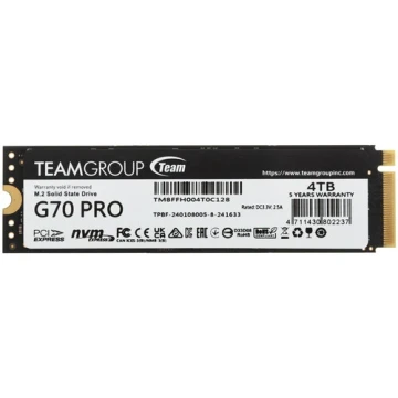 Твердотельный накопитель TeamGroup 4000 Gb T-FORCE G70 PRO (TM8FFH004T0C128)