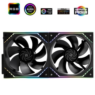 Комплект вентиляторов для корпуса Thermalright TL-M12QR X2 Reverse ARGB Black (TRTLM12QRX2.2P)