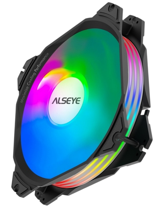 Вентилятор для корпуса ALSEYE Black M120-PB RGB