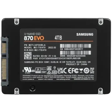 Твердотельный накопитель Samsung 4000 Gb 870 EVO (MZ-77E4T0B/EU)
