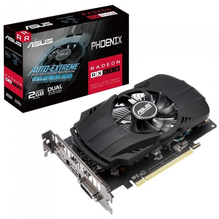 Видеокарта ASUS (PH-RX550-2G-EVO) AMD Radeon RX 550 2GB Phoenix Radeon