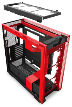 Компьютерный корпус NZXT H710 Black/Red CA-H710B-BR