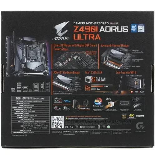 Материнская плата GIGABYTE Z490I AORUS ULTRA