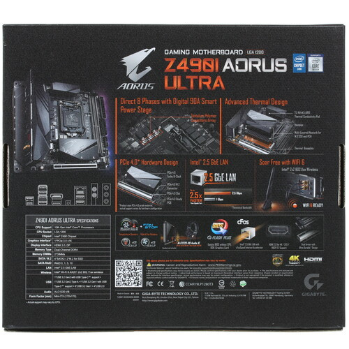 Материнская плата GIGABYTE Z490I AORUS ULTRA
