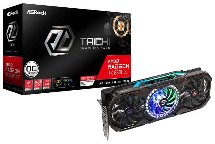 Видеокарта ASRock (RX6800XT TCX 16GO) Radeon RX 6800 XT 16GB Taichi X OC