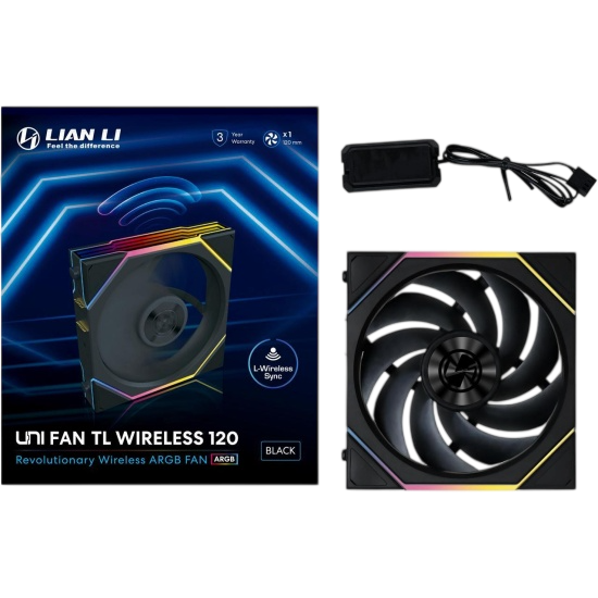 Вентилятор для корпуса Lian Li UNI FAN TL WIRELESS 120 12TL1W1B BLACK (G99.12TL1W1B.R0)