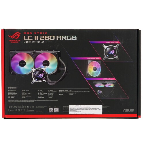 Система жидкостного охлаждения для процессора ASUS ROG STRIX LC II 280 ARGB 90RC00C1-M0UAY0