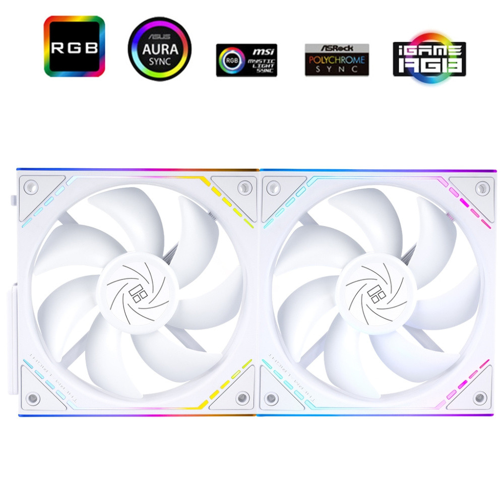 Комплект вентиляторов для корпуса Thermalright TL-M12QW X2 ARGB White (TRTLM12QWX2.2P)