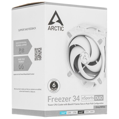 Кулер для процессора Arctic Cooling FREEZER 34 eSports DUO Grey/White ACFRE00074A
