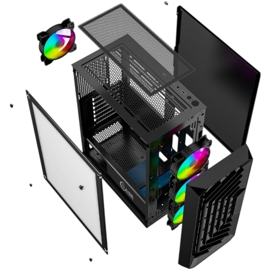 Компьютерный корпус Powercase Mistral C4B TG Black (CMICB-L4)