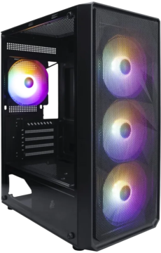 Компьютерный корпус 1STPLAYER FD3-M LED Black (FD3-M-BK-4F1)