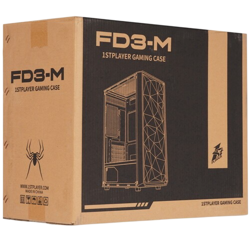 Компьютерный корпус 1STPLAYER FD3-M LED Black (FD3-M-BK-4F1)