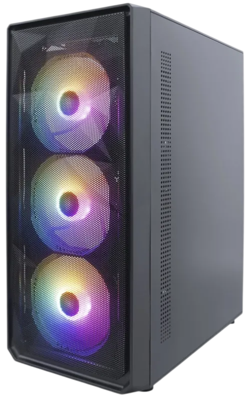 Компьютерный корпус 1STPLAYER FD3-M LED Black (FD3-M-BK-4F1)
