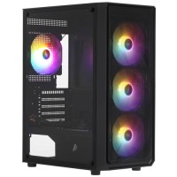 Компьютерный корпус 1STPLAYER FD3-M LED Black (FD3-M-BK-4F1)