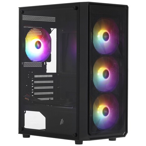 Компьютерный корпус 1STPLAYER FD3-M LED Black (FD3-M-BK-4F1)