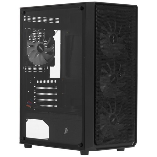 Компьютерный корпус 1STPLAYER FD3-M LED Black (FD3-M-BK-4F1)