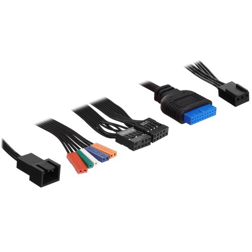 Компьютерный корпус 1STPLAYER FD3-M LED Black (FD3-M-BK-4F1)