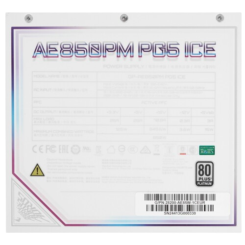 Блок питания Gigabyte 850W (GP-AE850PM PG5 ICE) 16 Pin (PCIe 5.0 Connector Cable Details)