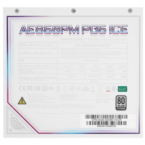 Блок питания Gigabyte 850W GP-AE850PM PG5 ICE 16 Pin (PCIe 5.0 Connector Cable Details)