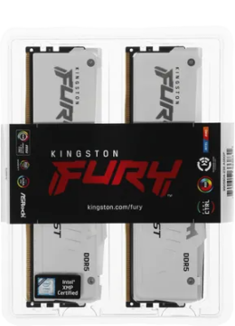 Оперативная память 64 Gb 5600 MHz Kingston FURY Beast RGB White (KF556C40BWAK2-64)