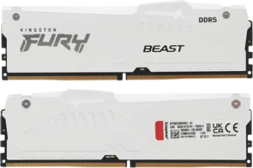 Оперативная память 64 Gb 5600 MHz Kingston FURY Beast RGB White (KF556C40BWAK2-64)