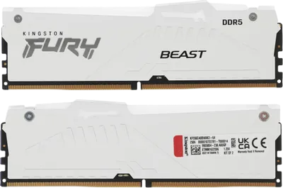 Оперативная память 64 Gb 5600 MHz Kingston FURY Beast RGB White (KF556C40BWAK2-64)