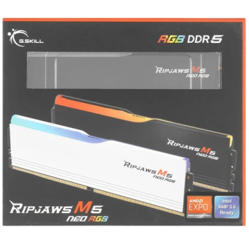 Оперативная память 64 Gb 6000 MHz G.Skill RIPJAWS M5 NEO RGB Black (F5-6000J3636F32GX2-RM5NRK)