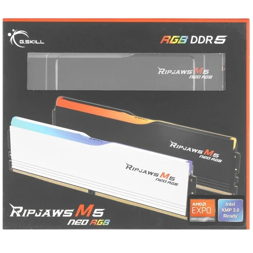 Оперативная память 64 Gb 6000 MHz G.Skill RIPJAWS M5 NEO RGB Black (F5-6000J3636F32GX2-RM5NRK)