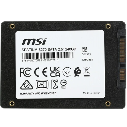 Твердотельный накопитель MSI 240 Gb SPATIUM S270 (S78-440N070-P83)