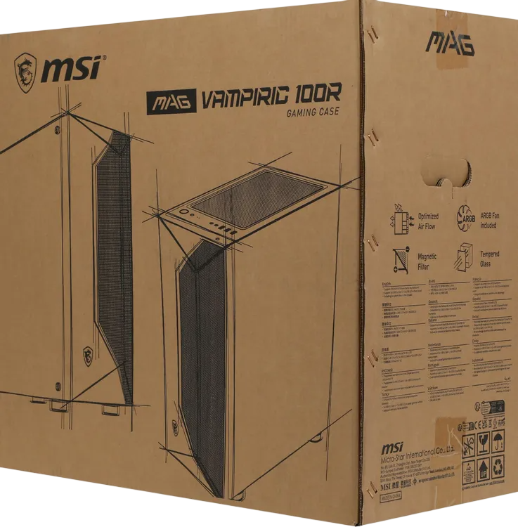 Компьютерный корпус MSI MAG VAMPIRIC 100R ARGB TG (306-7G07R25-809)