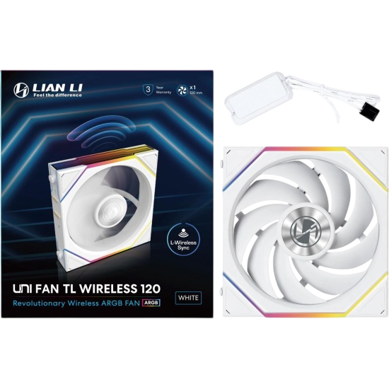 Вентилятор для корпуса Lian Li UNI FAN TL WIRELESS 120 12TL1W1W WHITE (G99.12TL1W1W.R0)