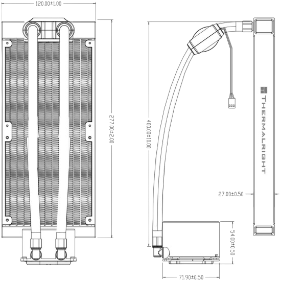 Система жидкостного охлаждения для процессора Thermalright Frozen Notte 240 V2 White ARGB (TRFN240WAV2)