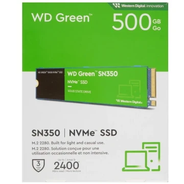 Твердотельный накопитель Western Digital 500 Gb SN350 Green (WDS500G2GOC/WDS500G2G0C)