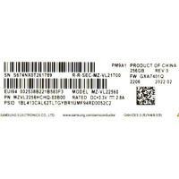 Твердотельный накопитель Samsung 256 Gb MZVL2256HCHQ-00B00