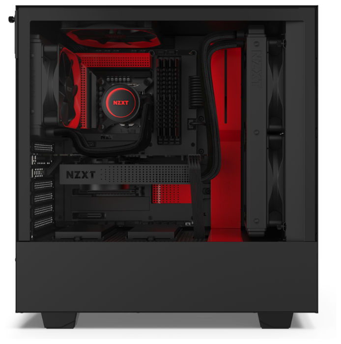 Компьютерный корпус NZXT H510 Black/Red CA-H510B-BR