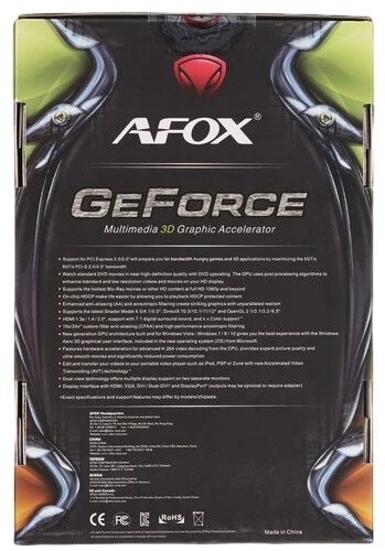 Видеокарта AFox (AF240-1024D3L2-V2) GeForce GT 240 1GB 1FAN