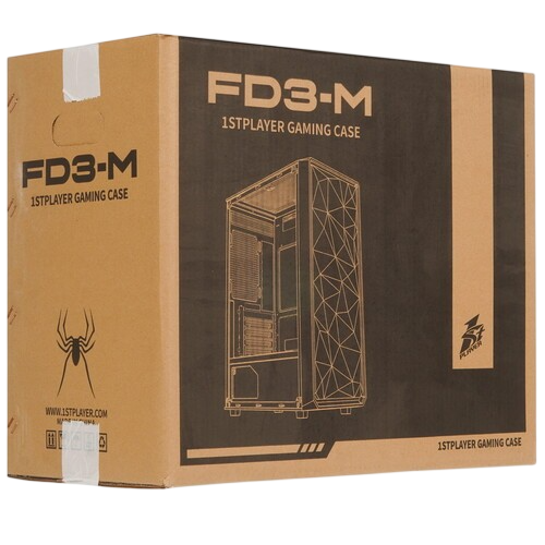 Компьютерный корпус 1STPLAYER FD3-M LED White (FD3-M-WH-4F1-W)