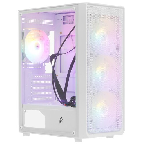 Компьютерный корпус 1STPLAYER FD3-M LED White (FD3-M-WH-4F1-W)