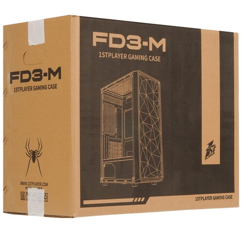 Компьютерный корпус 1STPLAYER FD3-M LED White (FD3-M-WH-4F1-W)