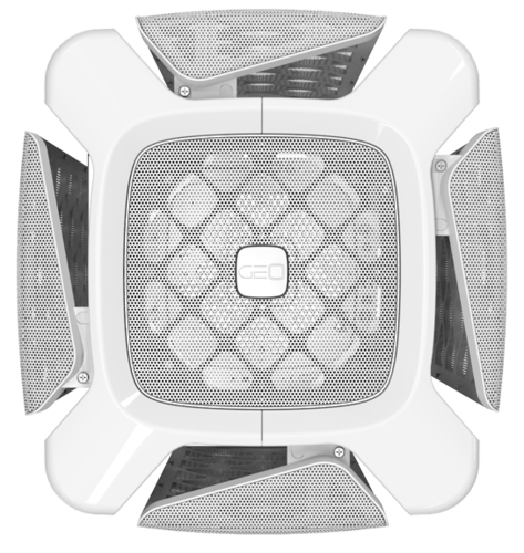 Компьютерный корпус Geometric Future Model 2 The Ark White (1AM2AKWT00101) (GF_M2-THE-ARK-WH-MESH)